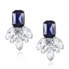 Blue Crystal Rhinestone Drop Earrings