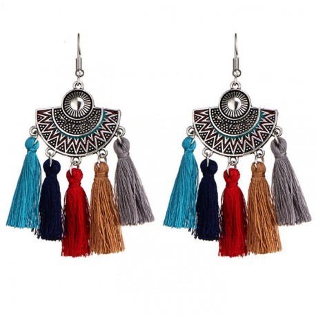 Bohemia tassel vintage drop earrings Tehuantepec
