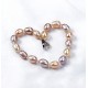 Freshwater Cultured Rice Multi Color Pearl Bracelet with Silver Clasp