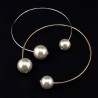 Collar con dos perlas