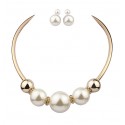 Neckalce & Earrings jewelry Set With Maxi Pearls Neckalce & Earrings jewelry Set With Maxi Pearls Goada