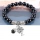 Natural Crystal Gem Stone Beads Bracelet with Tree of Life Charms