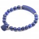 Natural Stone Beads Bracelet with Heard Charm