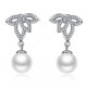 Leave Shape Drop Earrings with Seascell pearl