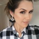 Trendy Tassel Fringe Earrings with Crystal Rhinestone Misuri