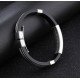 Silicone Bracelet with Stainless Steel Clasp