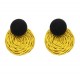 Handmade Rope Weave Round Crochet Drop Earrings Cancún