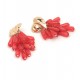 Heart Shape Earrings with Resin Beads Tassels