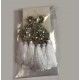 Flower Crystal Mix Color Tassel Drop Earrings Xiang