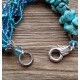 Natural Turquoise Bracelet with Blue Crystal Beads