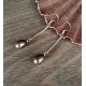 Light Brown Natural Freshwater Pearl Dangle Earrings