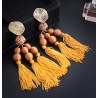 Pendientes XXL maxi con flecos o borlas colores
