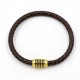 Leather Bracelet with Magnetic Clasp for Men
