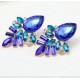 Nature Inspired Crystal Dangle Drop Earrings