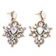 Luxury Crystal Big Flower Statement Earrings Fantasy