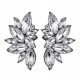 Elegant Geometric Flowers Crystal Stud Earrings