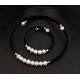 Conjunto Collar y Pulsera con perlas autenticas cultivadas