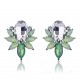 Colorful Crystal Stud Earrings Spring Flower