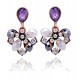Elegant Crystal Flower Petals Stud Earrings