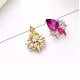 Colorful Acrylic Crystal Stone Stud Earrings Crystal Pineapple