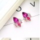 Colorful Acrylic Crystal Stone Stud Earrings Crystal Pineapple