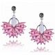 Pink Crystal Drop Earrings