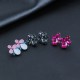 Crystal Flower Stud Earrings For Women