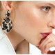 Geometric Leopard Stud Earrings For Women Safari Serie III