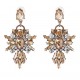 Luxury Crystal Big Flower Statement Earrings Fantasy