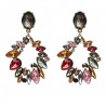 Pendientes maxi con circulo con cristales
