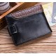 Small Wallet with Coin Pocket and card Holder for Men in PU Leather