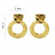 Irregular Geometric Circles Vintage Gold Color Earrings
