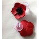 Pendientes de moda, en forma de flor amapola, disponible en varios colores