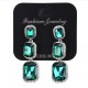 Trendy Big Red or Green Crystal Drop Earring for Women