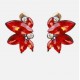 Simple Small Wing Symmetric Crystal Earrings