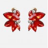 Simple Small Wing Symmetric Crystal Earrings