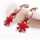 Ethnic Style Maxi Earrings with Red or Turquoise colour Stones ans Crystals