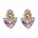 Flower Stud Crystal Earrings For Women Fashion