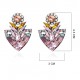 Flower Stud Crystal Earrings For Women Fashion