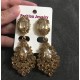 Crystal Drop Long Earrings Color Champagne