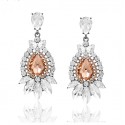 Fashion Crystal Long Wedding Drop Earrings for Woman