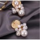 Pendientes con colgantes en forma de racimo de perlas