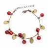 Pulsera con arandanos rojos