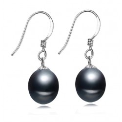 Natural Freshwater Pearl Earrings With 925 Sterling Silver