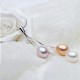 Collar de plata 925 con colgante de tres perlas en cascada