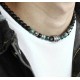 Natural Stone Beads Necklace for Men With Lava Stone, Jade and Hematite