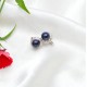 Natural Freshwater Pearl Earrings with Zircon Crystals