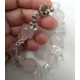 Natural Rose and White Quartz Bracelet with Toggle Clasp