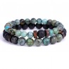 Set de pulseras con piedras de lava y turquesa auténtica