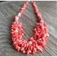 Collar artesanal de Coral Naranja natural